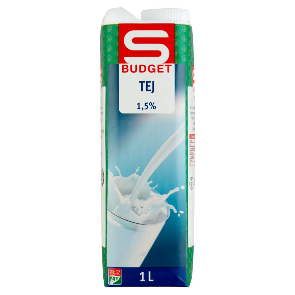 S-BUDGET ESL TEJ 1,5% 1000 ML - dobozos